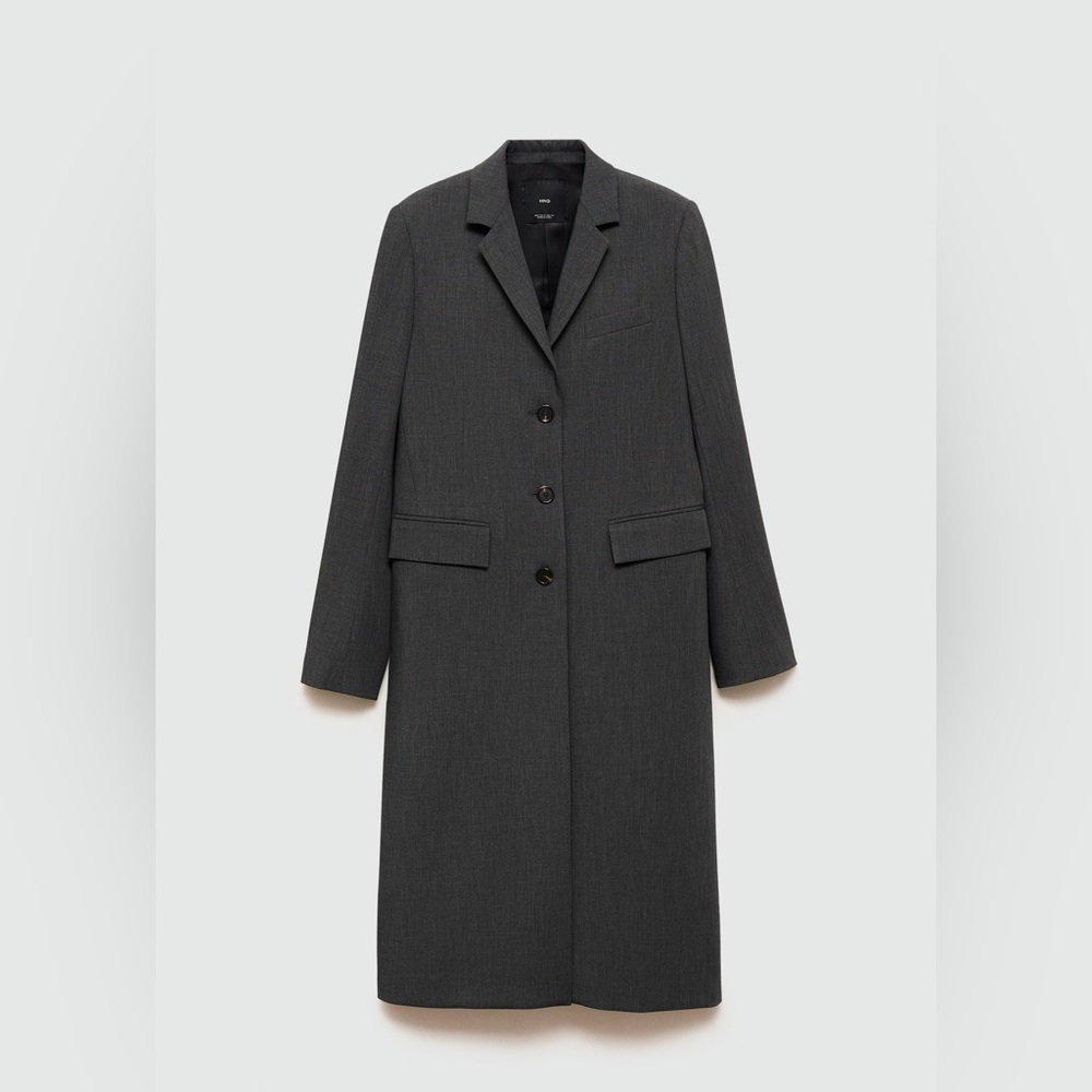 NWOT Mango Long Tailored Coat Sz M